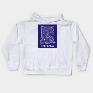 Indiana Map Kids Hoodie